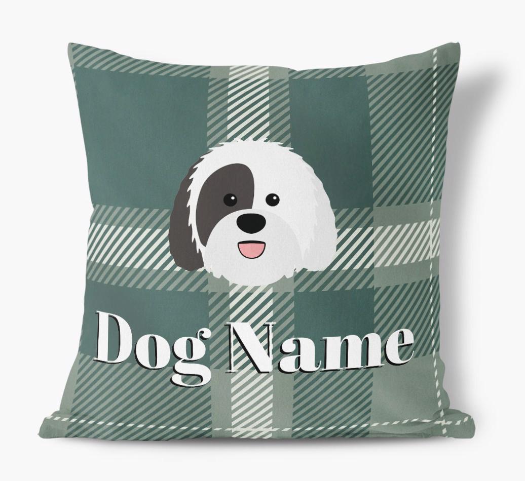 Tartan Pattern: Personalized {breedFullName} Soft Touch Pillow