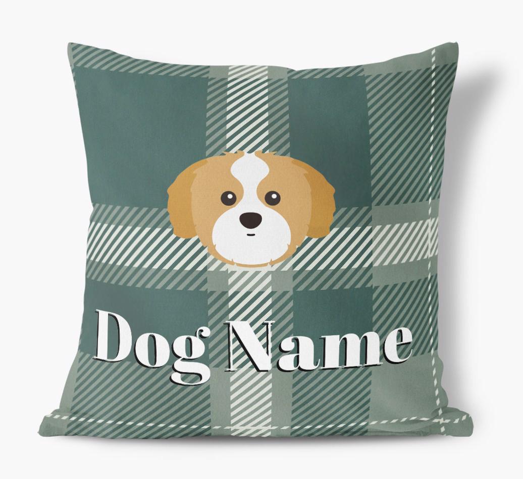 Tartan Pattern: Personalized {breedFullName} Soft Touch Pillow