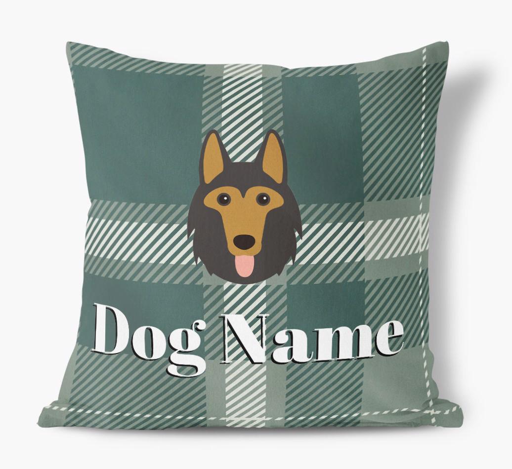 Tartan Pattern: Personalized {breedFullName} Soft Touch Pillow