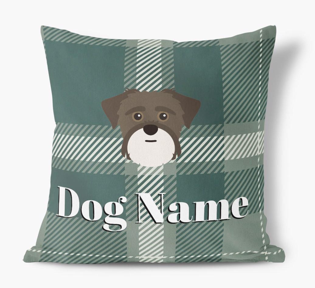 Tartan Pattern: Personalized {breedFullName} Soft Touch Pillow