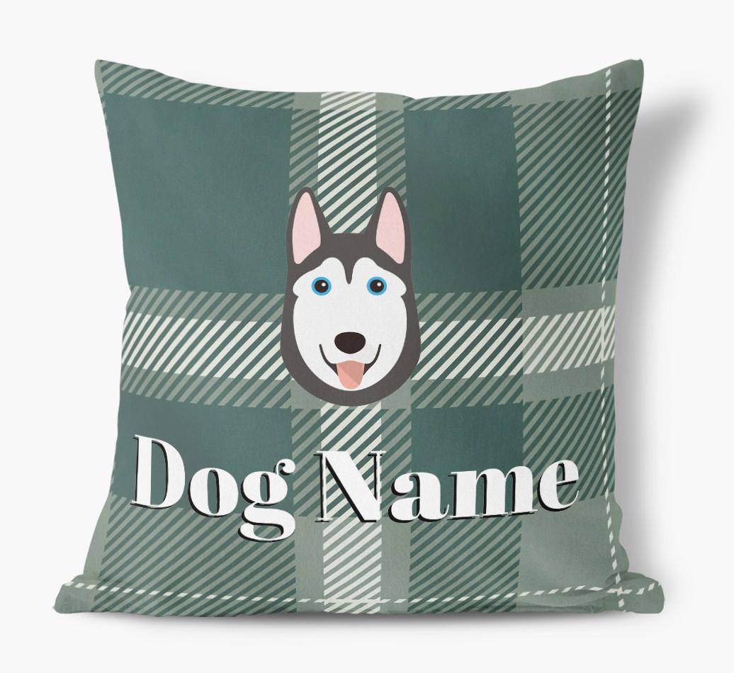 Tartan Pattern: Personalized {breedFullName} Soft Touch Pillow