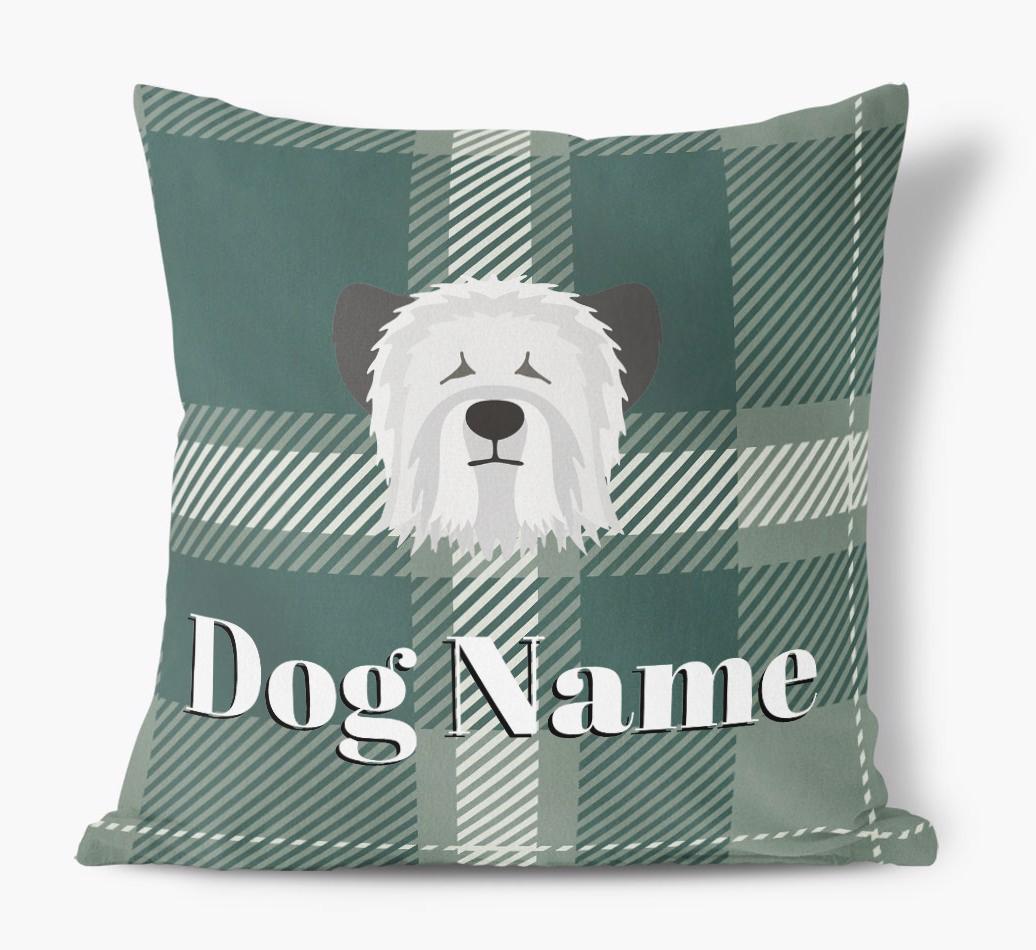Tartan Pattern: Personalized {breedFullName} Soft Touch Pillow