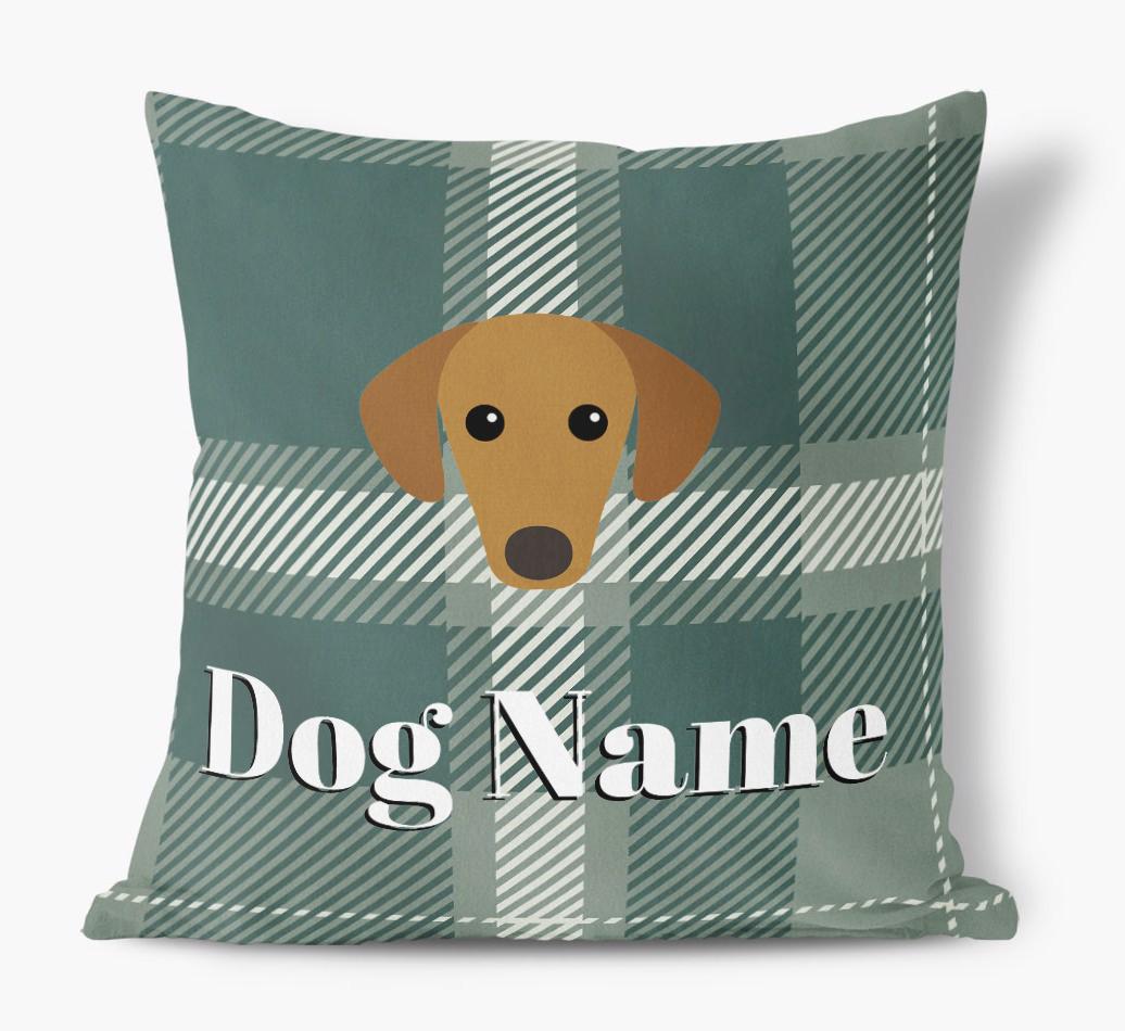 Tartan Pattern: Personalized {breedFullName} Soft Touch Pillow