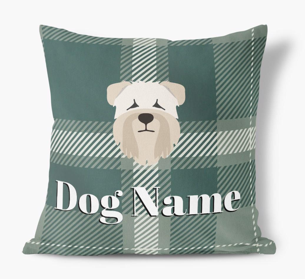 Tartan Pattern: Personalized {breedFullName} Soft Touch Pillow