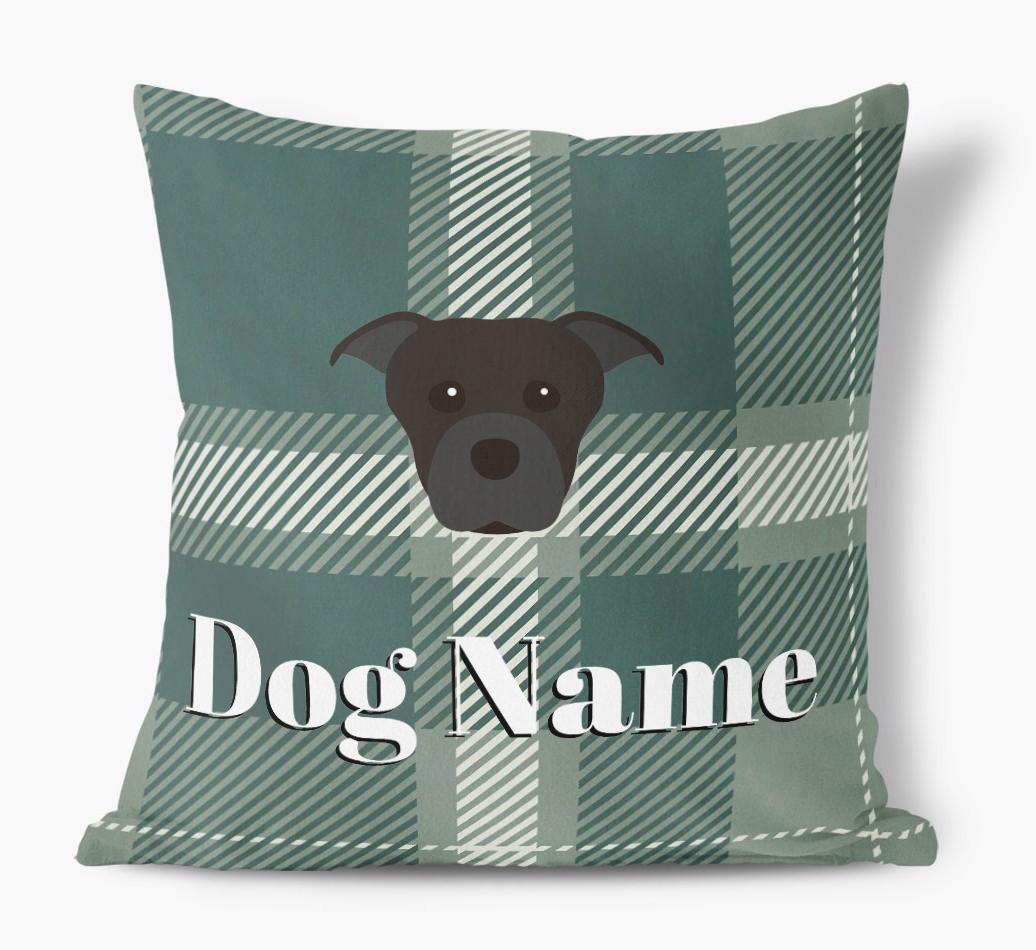 Tartan Pattern: Personalized {breedFullName} Soft Touch Pillow