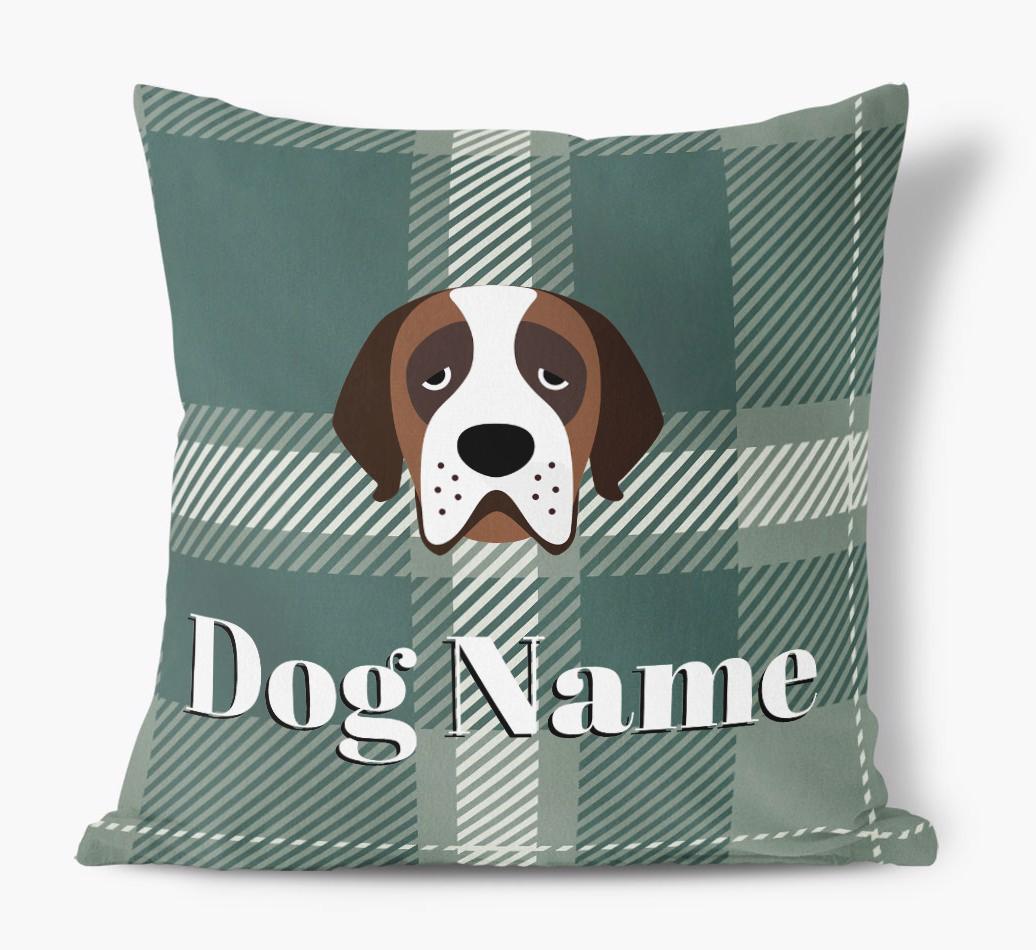 Tartan Pattern: Personalized {breedFullName} Soft Touch Pillow