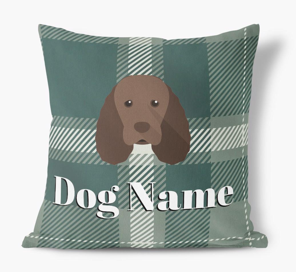 Tartan Pattern: Personalized {breedFullName} Soft Touch Pillow