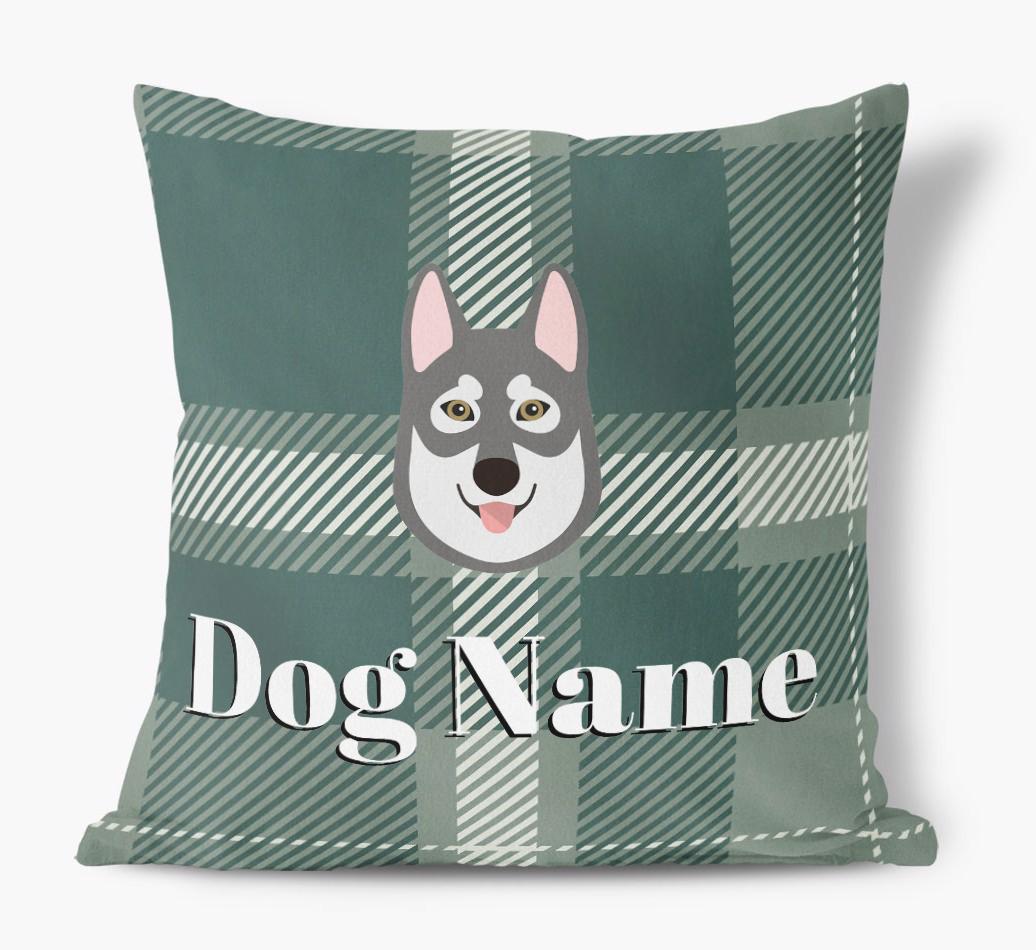 Tartan Pattern: Personalized {breedFullName} Soft Touch Pillow