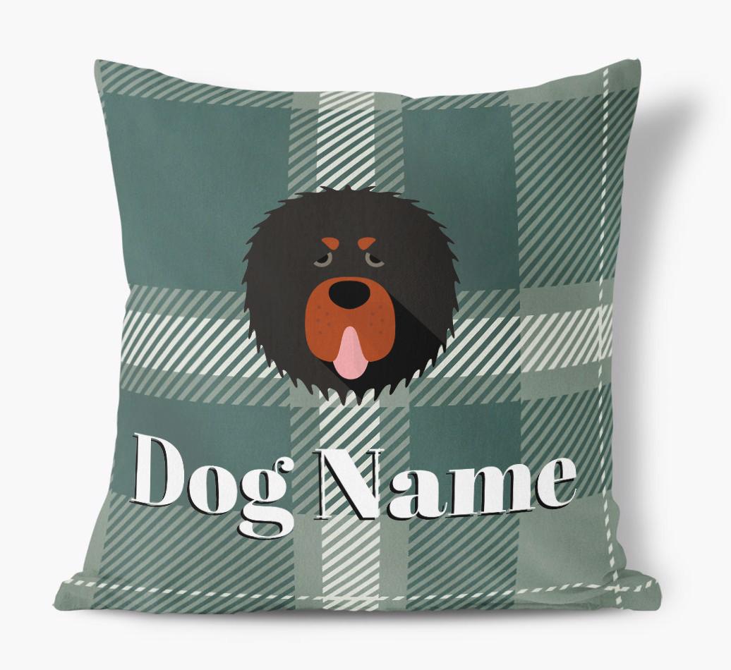 Tartan Pattern: Personalized {breedFullName} Soft Touch Pillow