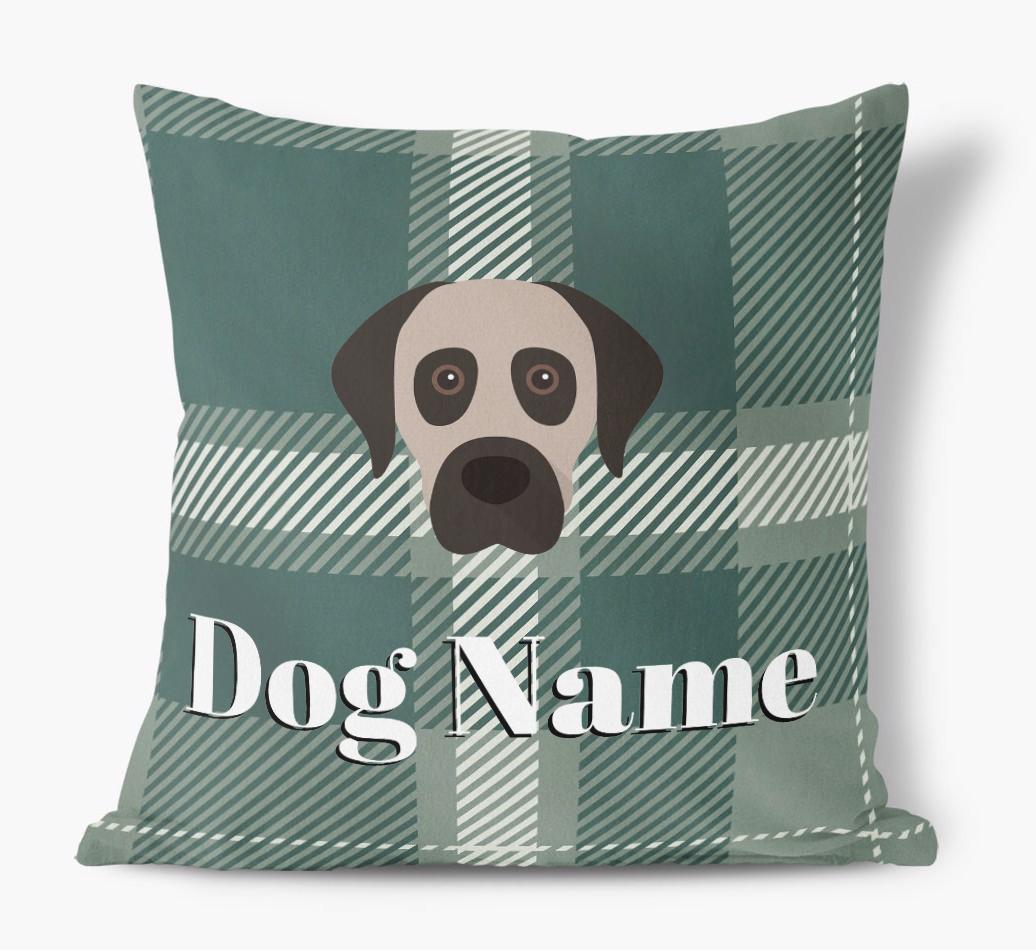 Tartan Pattern: Personalized {breedFullName} Soft Touch Pillow