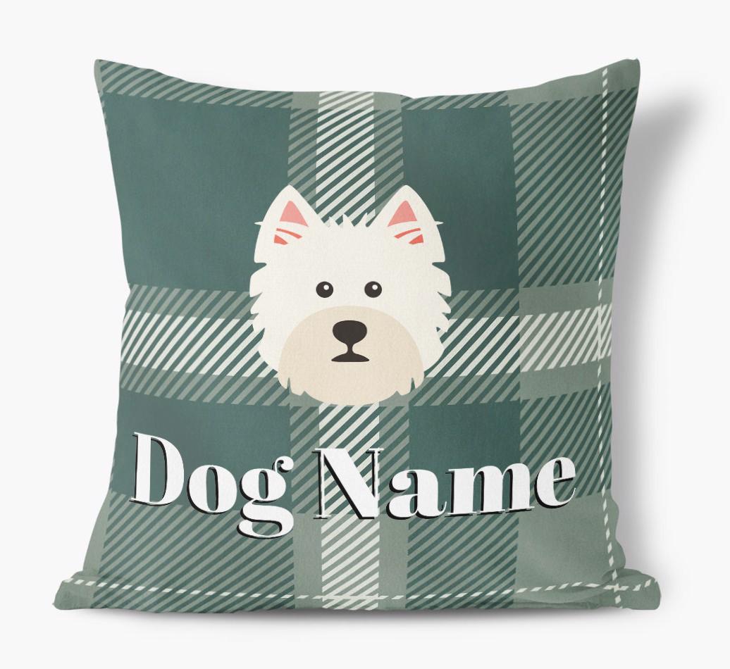 Tartan Pattern: Personalized {breedFullName} Soft Touch Pillow