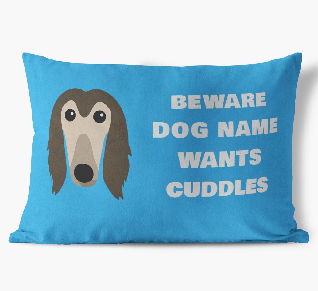 Beware of Cuddles: Personalised {breedFullName} Soft Touch Cushion