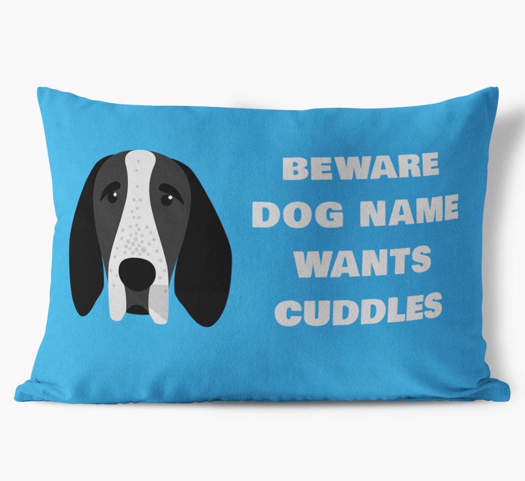 Beware of Cuddles: Personalised {breedFullName} Soft Touch Cushion