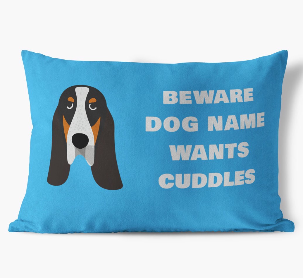 Beware of Cuddles: Personalised {breedFullName} Soft Touch Cushion