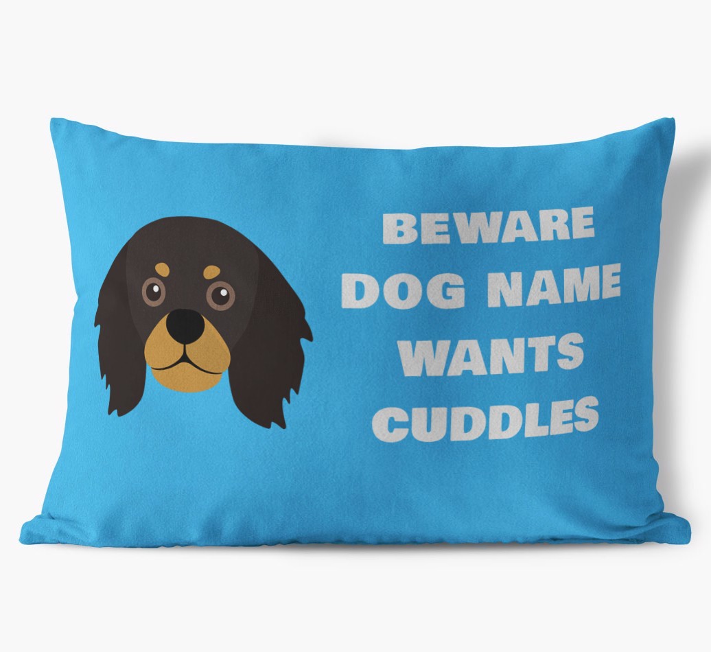 Beware of Cuddles: Personalised {breedFullName} Soft Touch Cushion