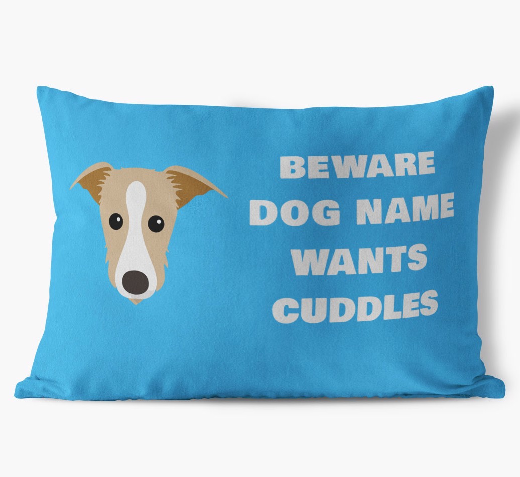 Beware of Cuddles: Personalised {breedFullName} Soft Touch Cushion