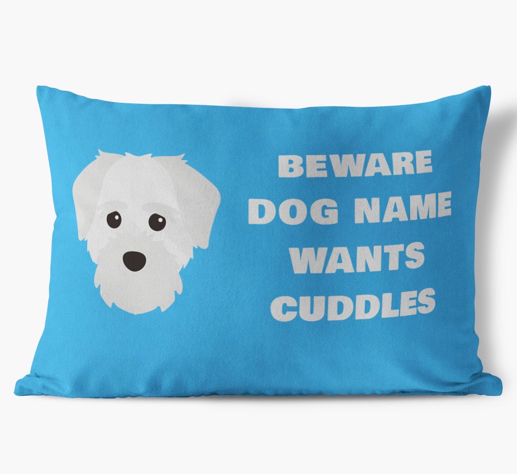 Beware of Cuddles: Personalised {breedFullName} Soft Touch Cushion