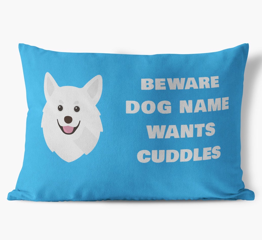 Beware of Cuddles: Personalised {breedFullName} Soft Touch Cushion