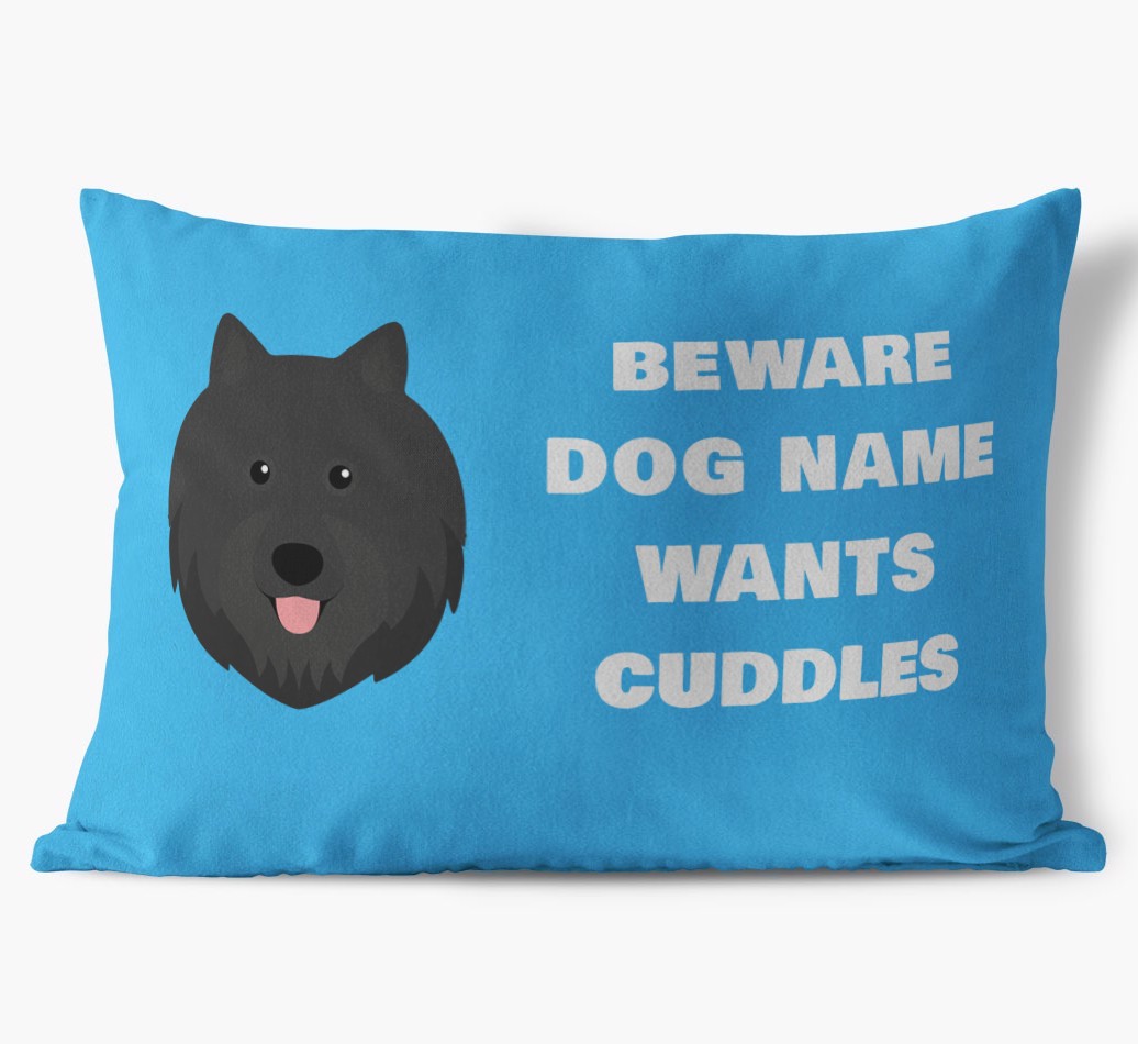 Beware of Cuddles: Personalised {breedFullName} Soft Touch Cushion