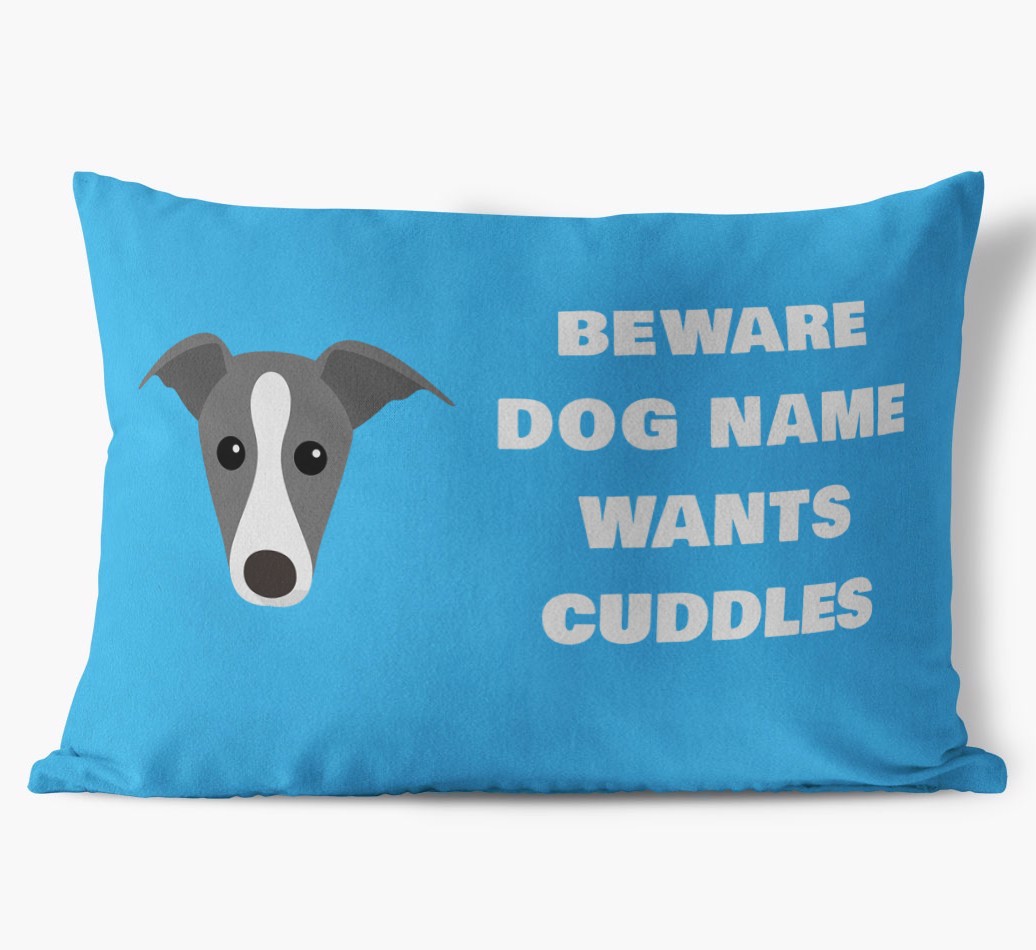 Beware of Cuddles: Personalised {breedFullName} Soft Touch Cushion