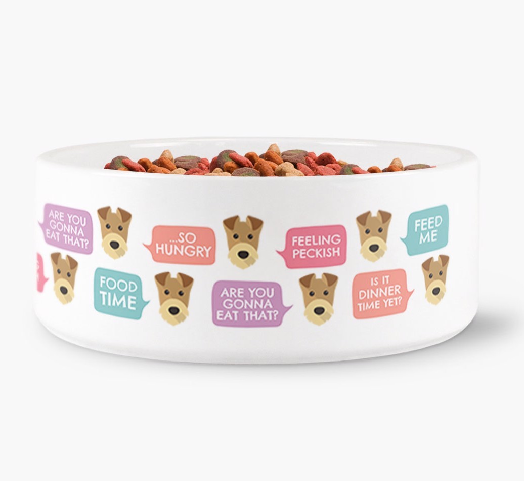 Speech Bubble Dog Bowl for your {breedFullName}
