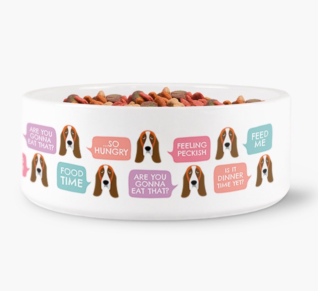 Speech Bubble Dog Bowl for your {breedFullName}