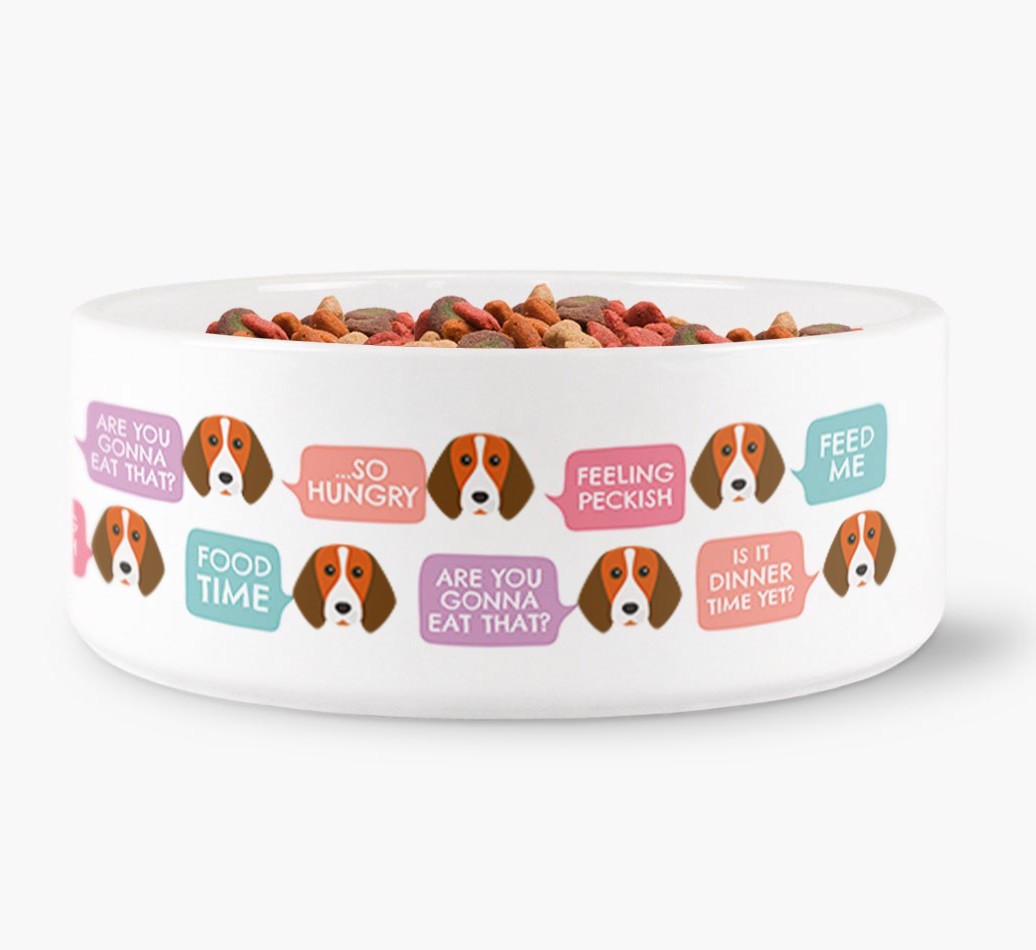 Speech Bubble Dog Bowl for your {breedFullName}
