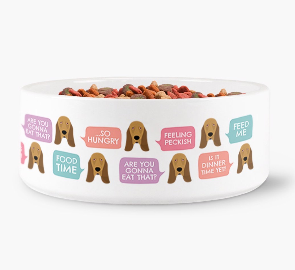 Speech Bubble Dog Bowl for your {breedFullName}