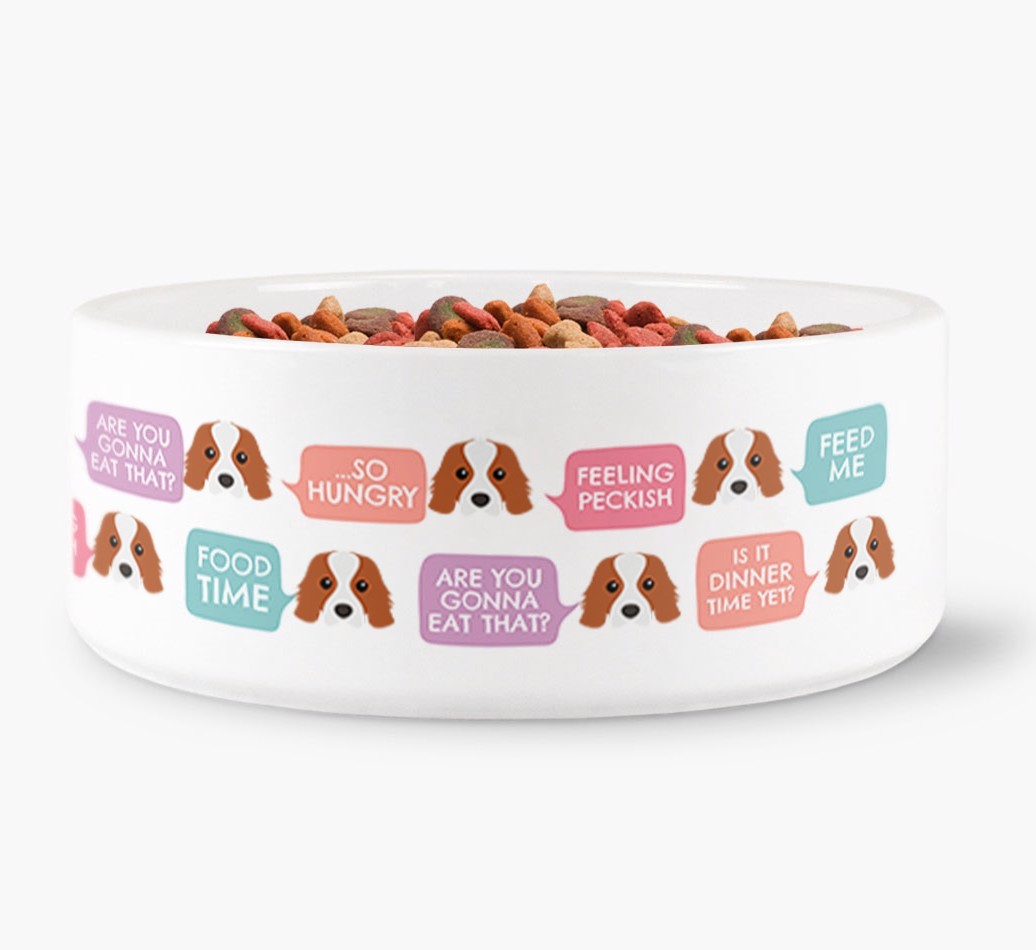 Speech Bubble Dog Bowl for your {breedFullName}