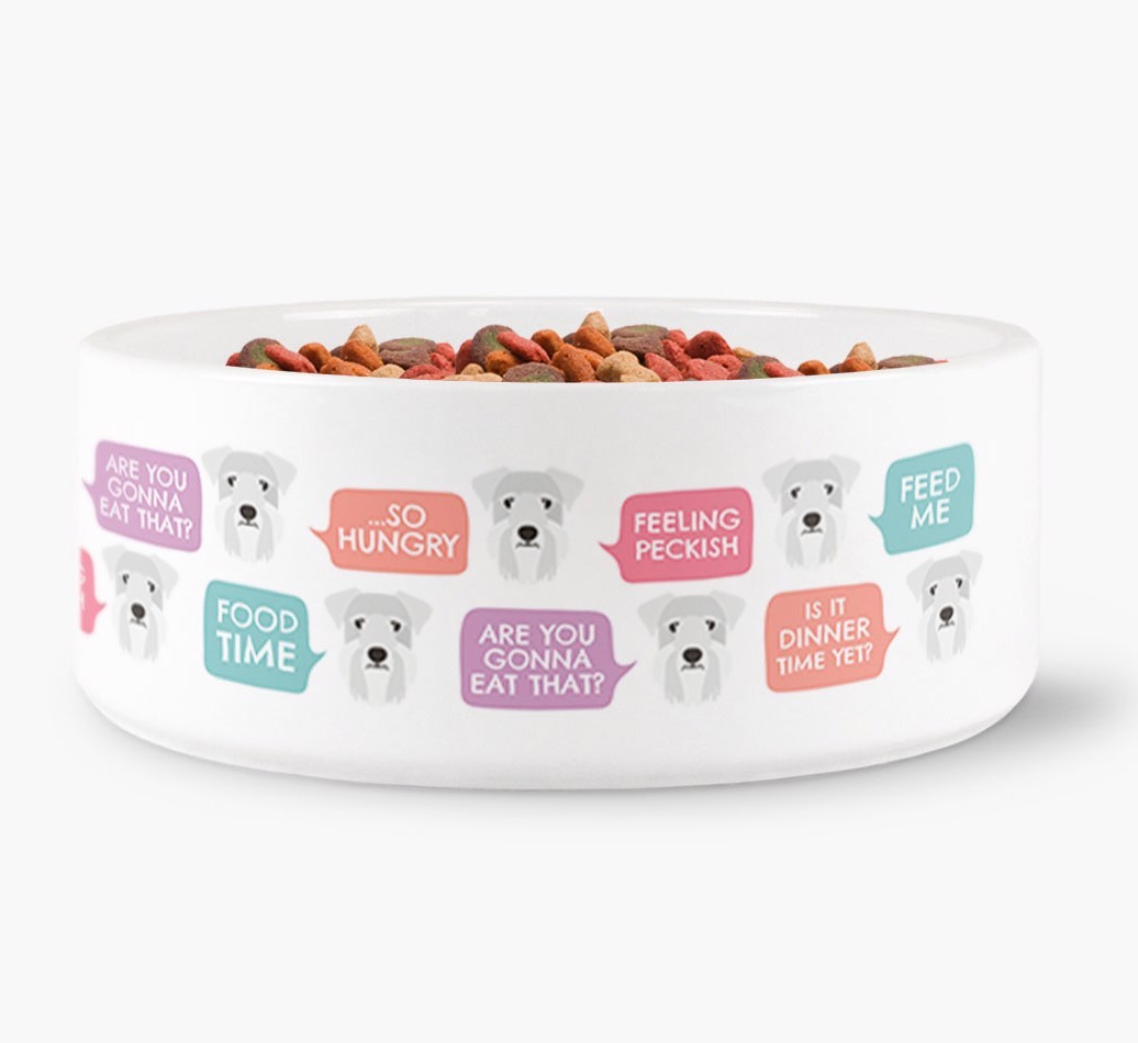 Speech Bubble Dog Bowl for your {breedFullName}
