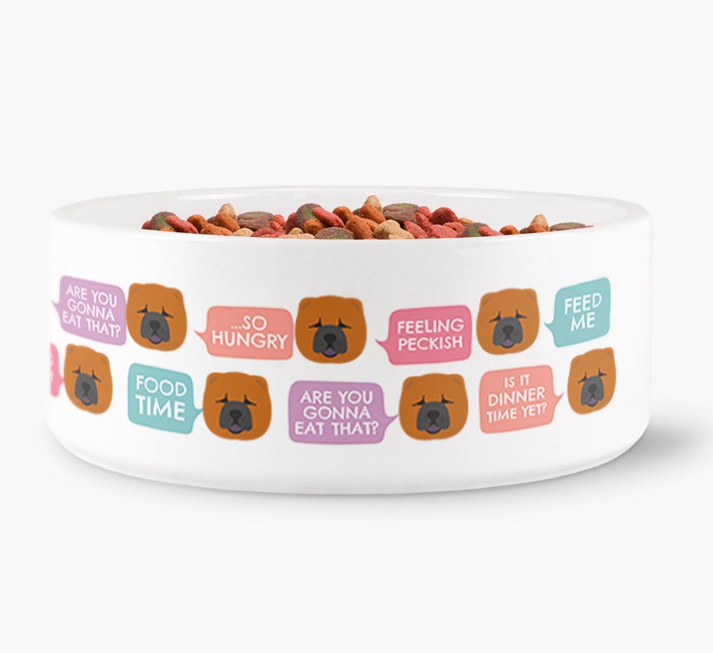 Speech Bubble Dog Bowl for your {breedFullName}
