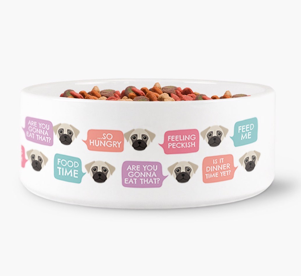 Speech Bubble Dog Bowl for your {breedFullName}