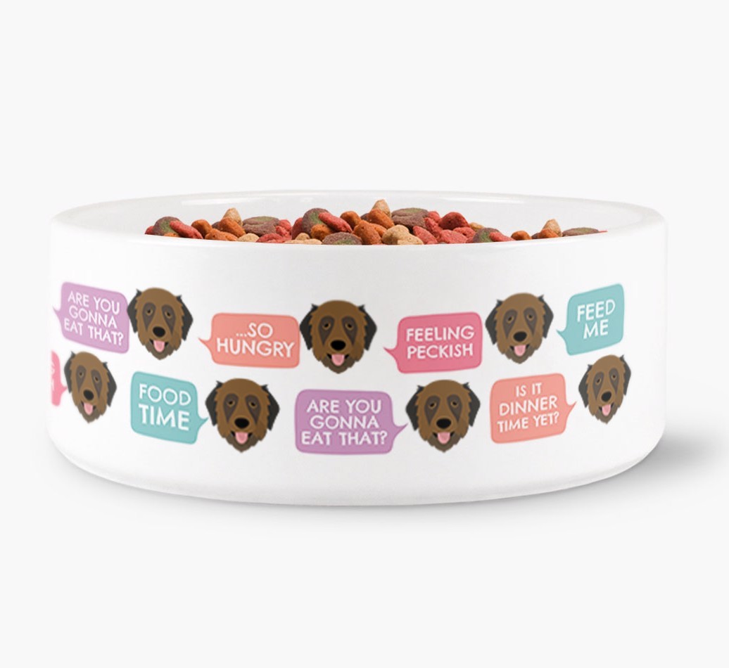 Speech Bubble Dog Bowl for your {breedFullName}