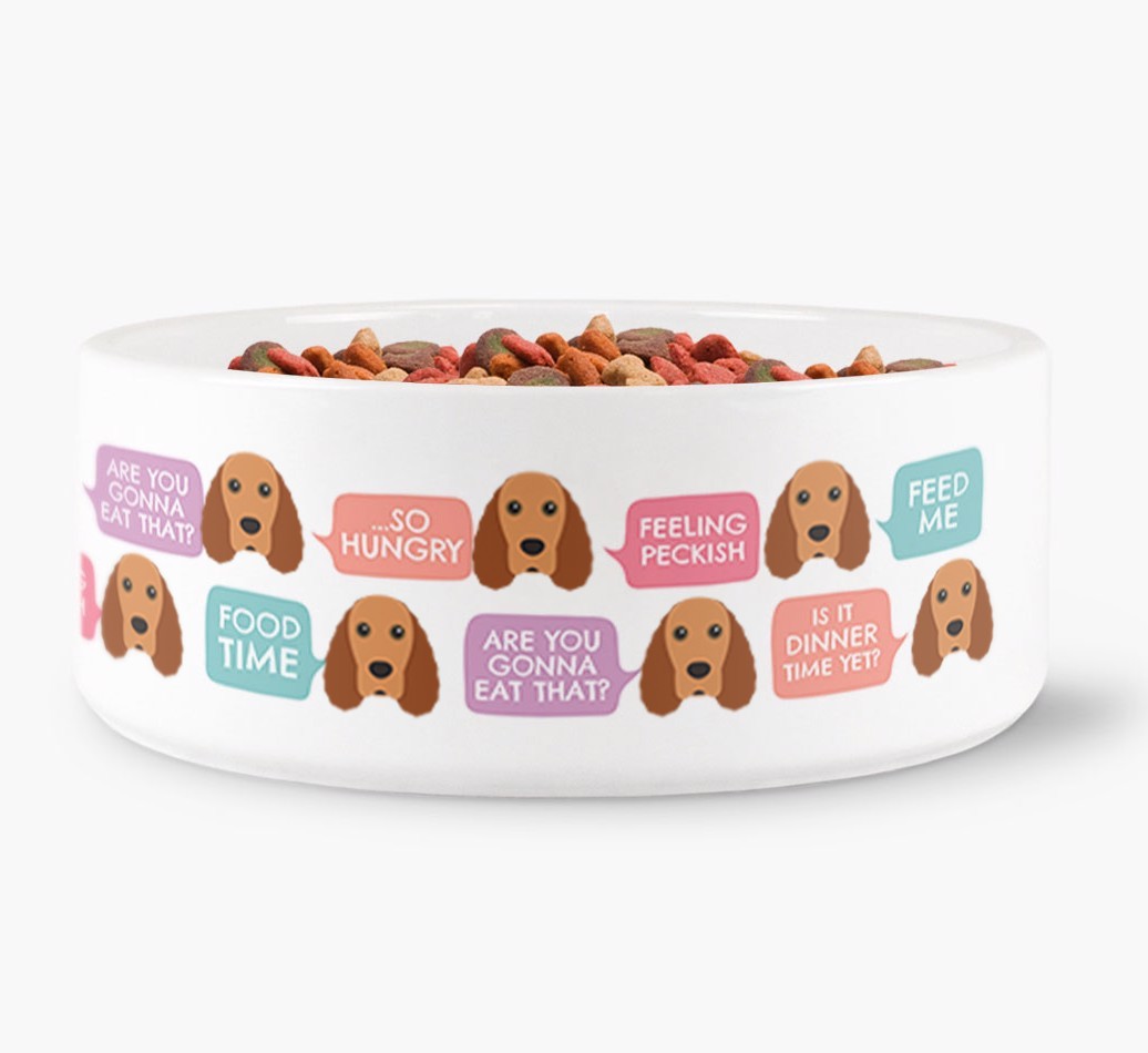 Speech Bubble Dog Bowl for your {breedFullName}