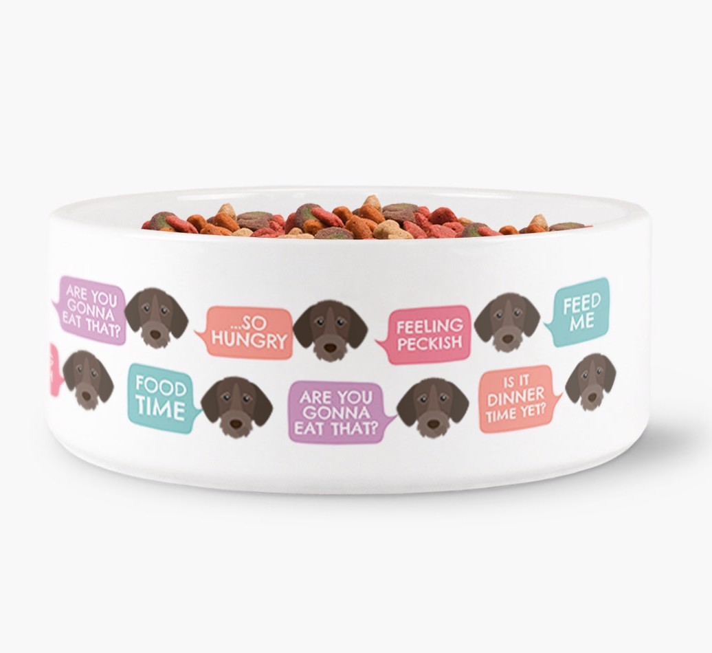 Speech Bubble Dog Bowl for your {breedFullName}