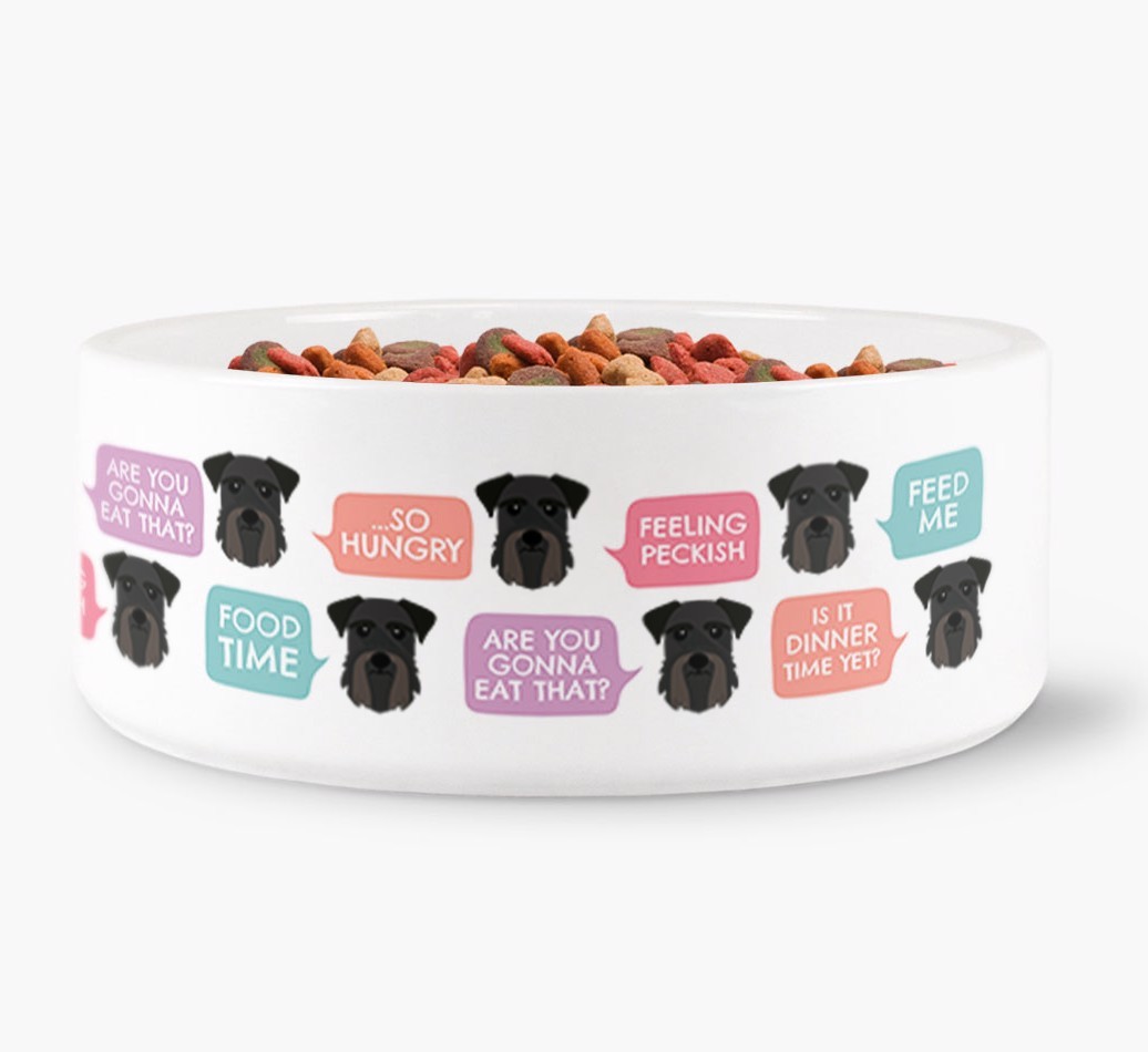 Speech Bubble Dog Bowl for your {breedFullName}