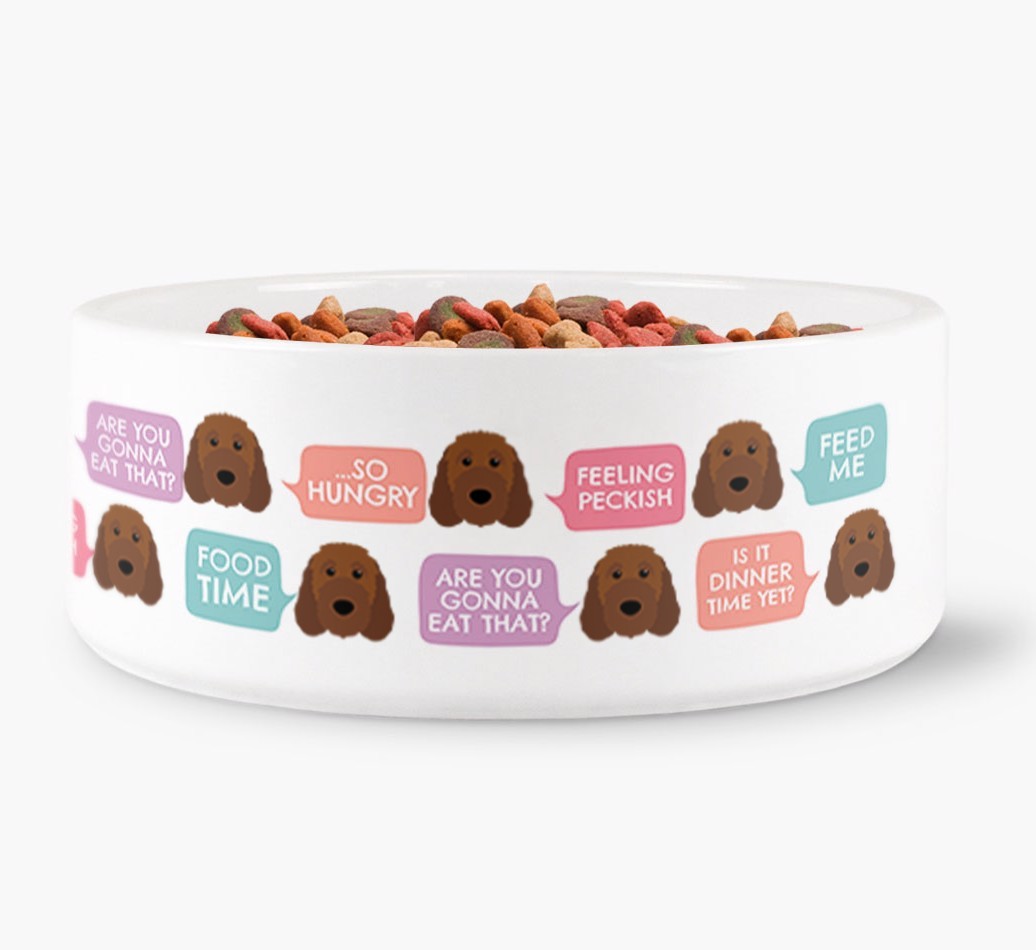 Speech Bubble Dog Bowl for your {breedFullName}