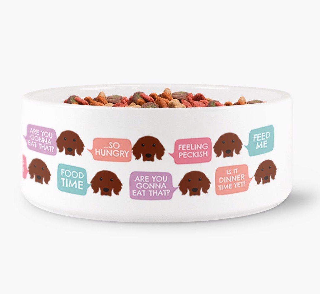 Speech Bubble Dog Bowl for your {breedFullName}