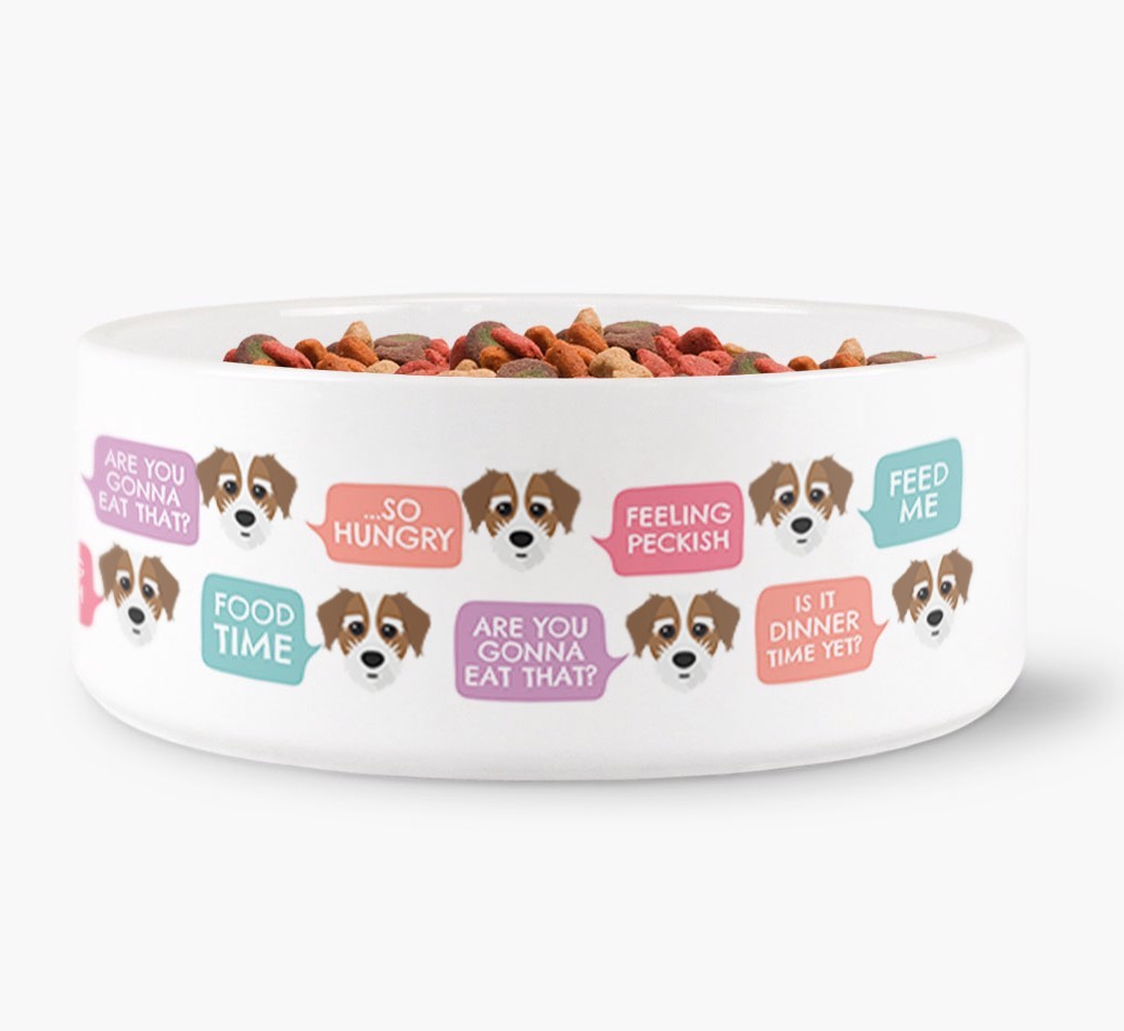 Speech Bubble Dog Bowl for your {breedFullName}