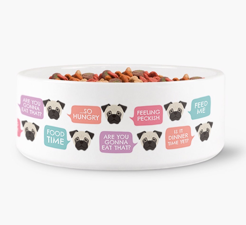 Speech Bubble Dog Bowl for your {breedFullName}