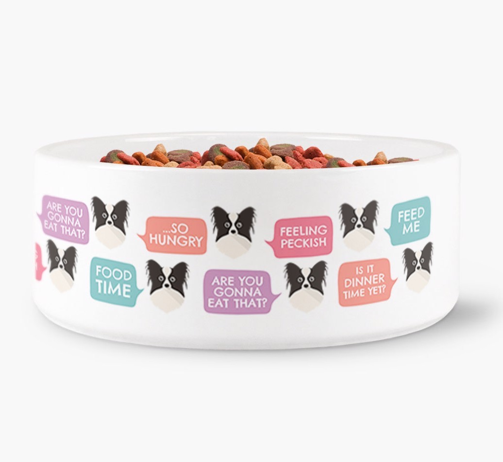 Speech Bubble Dog Bowl for your {breedFullName}