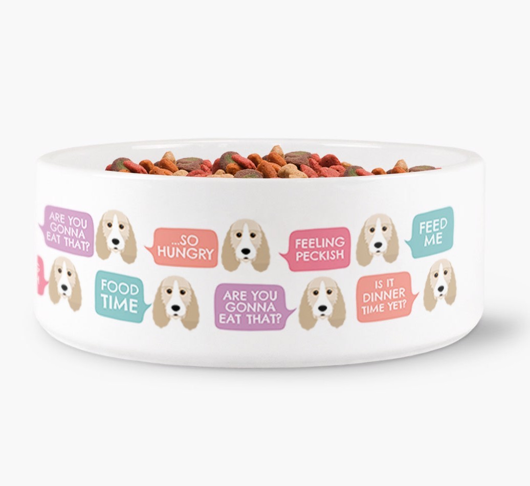Speech Bubble Dog Bowl for your {breedFullName}