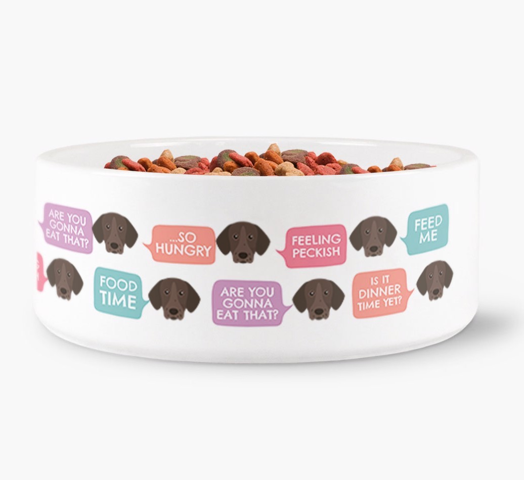 Speech Bubble Dog Bowl for your {breedFullName}