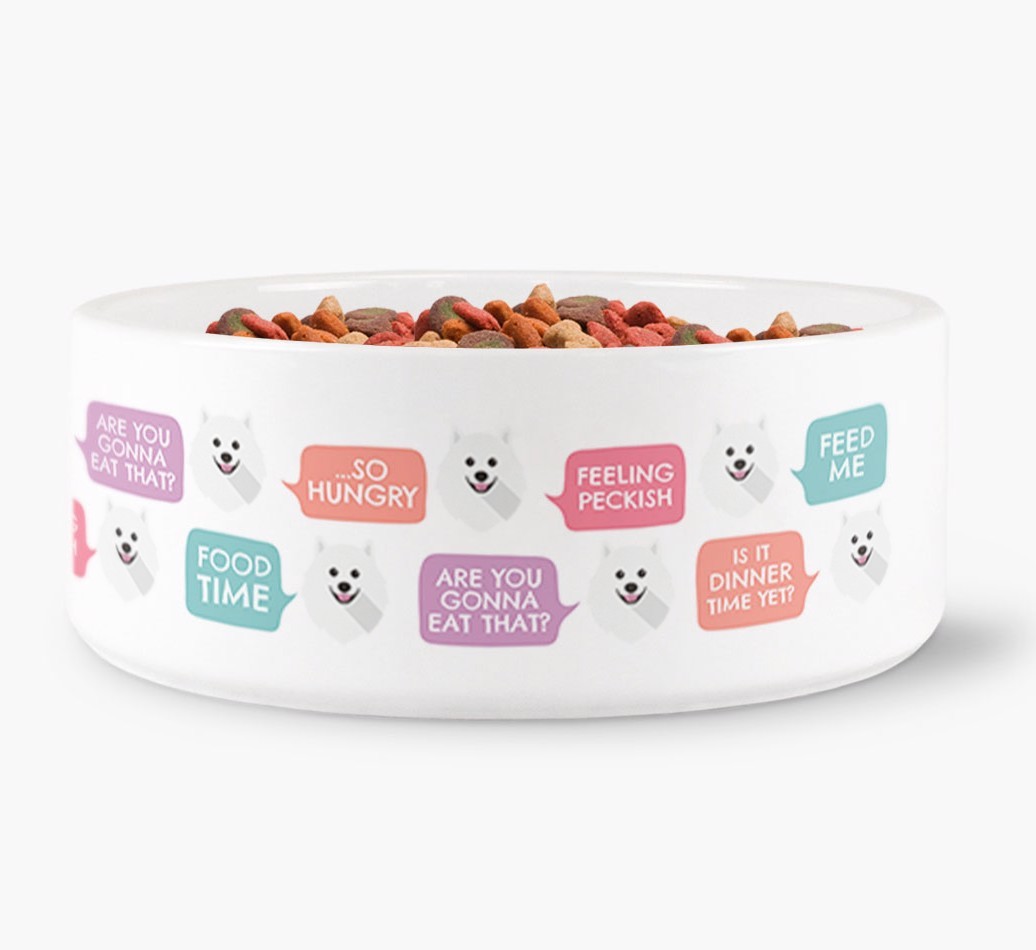 Speech Bubble Dog Bowl for your {breedFullName}