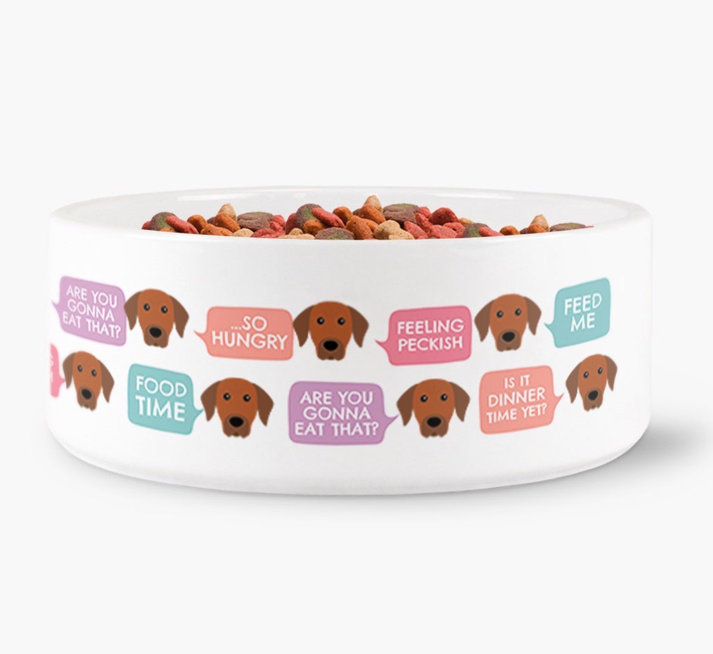 Speech Bubble Dog Bowl for your {breedFullName}