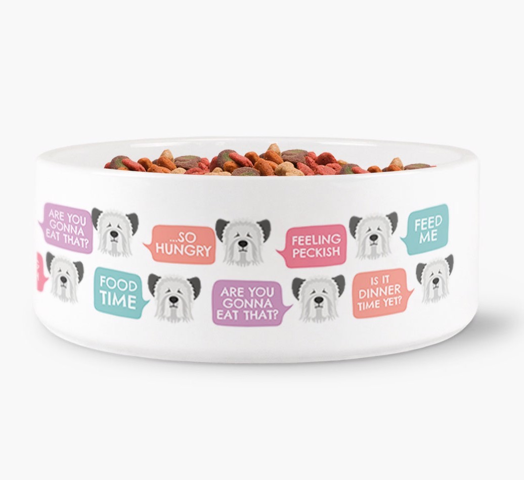 Speech Bubble Dog Bowl for your {breedFullName}