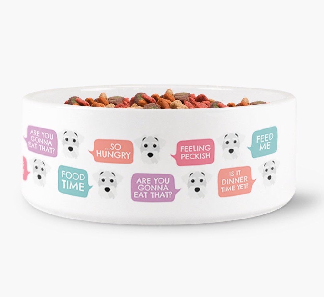 Speech Bubble Dog Bowl for your {breedFullName}