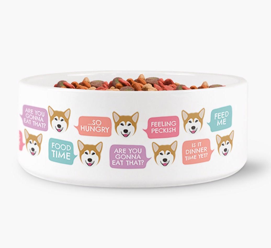 'Speech Bubble' - Personalized Dog Bowl for your {breedFullName}