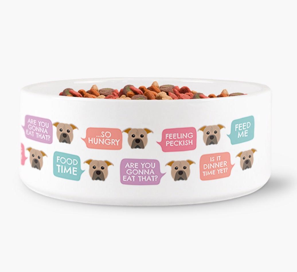 'Speech Bubble' - Personalized Dog Bowl for your {breedFullName}