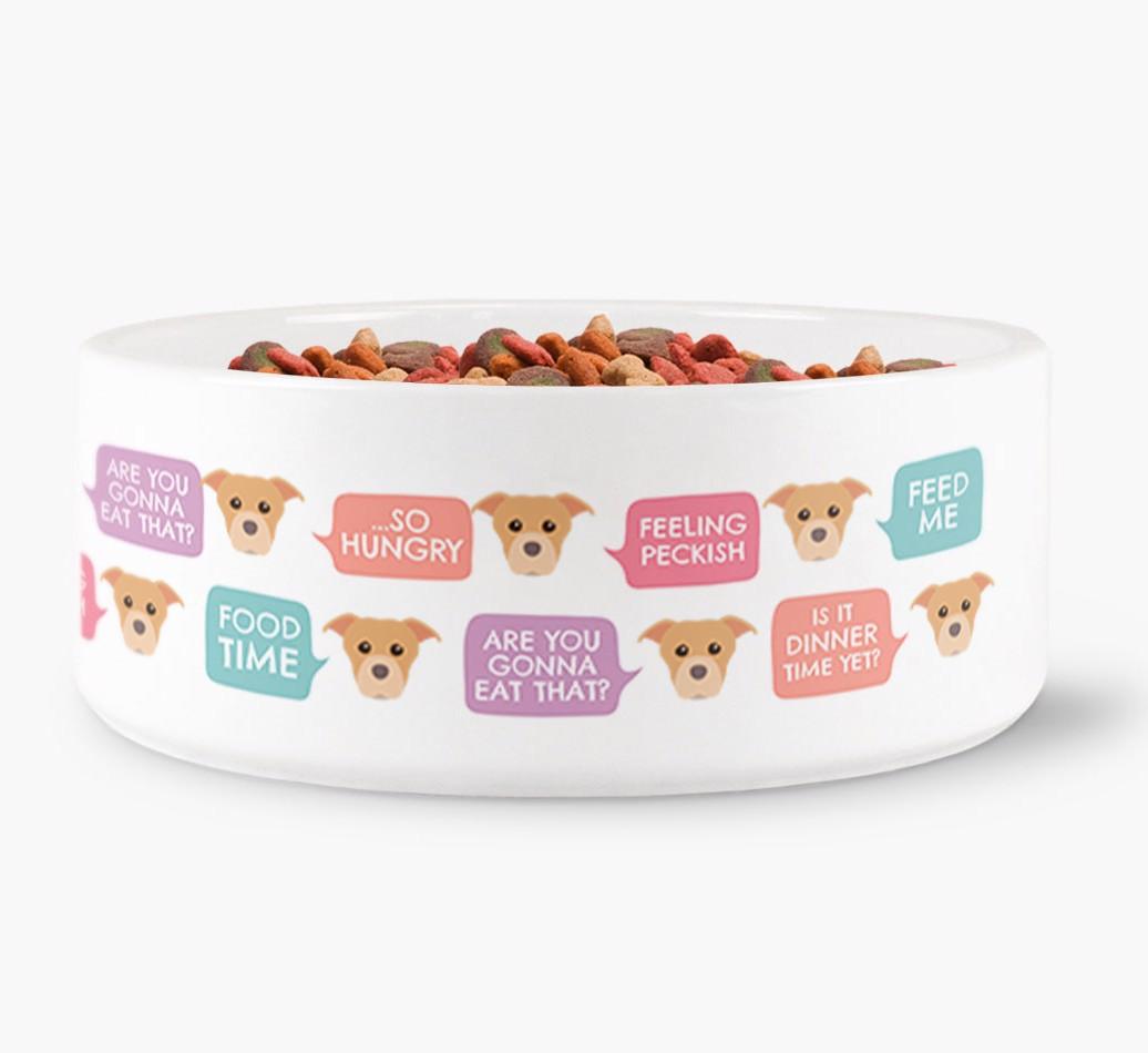 'Speech Bubble' - Personalized Dog Bowl for your {breedFullName}